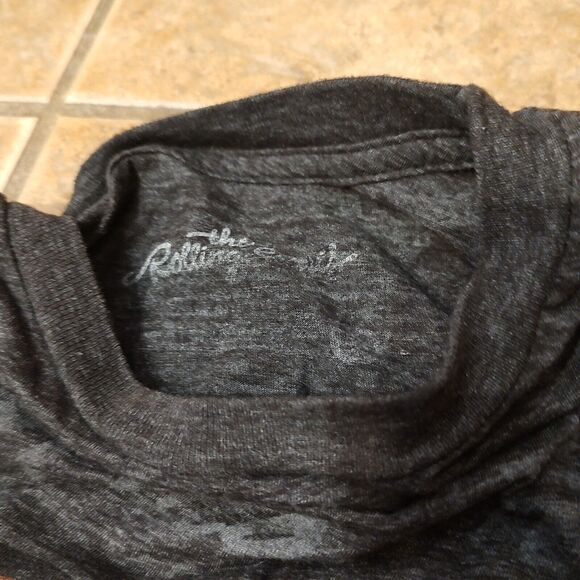 The Rolling Stones Tongue Logo Graphic Gray Short Sleeve T-Shirt Adult Unisex - Picture 3 of 6